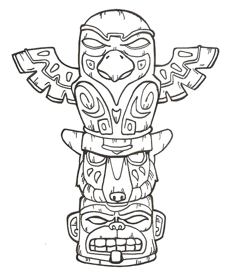 Totem Pole Drawing at GetDrawings | Free download