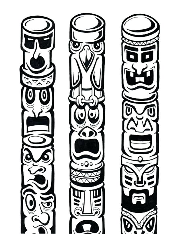 600x801 Totem Pole Coloring Pictures Joandco.co