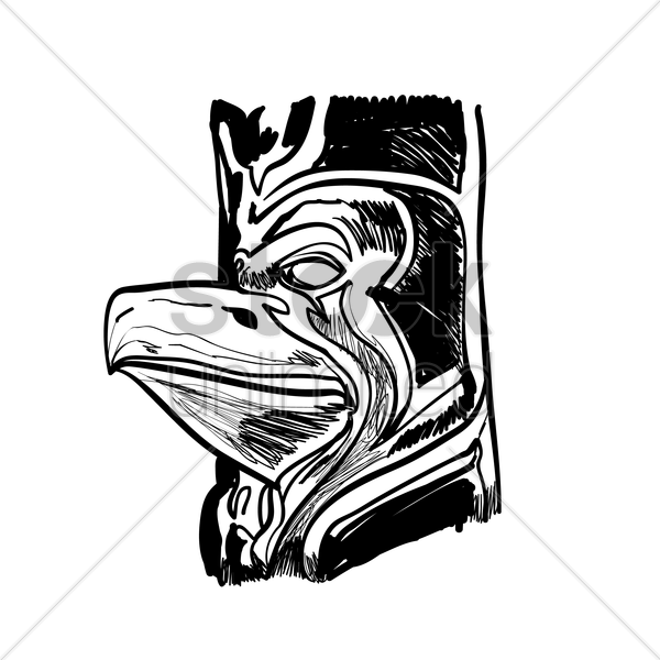 600x600 Totem Pole Vector Image