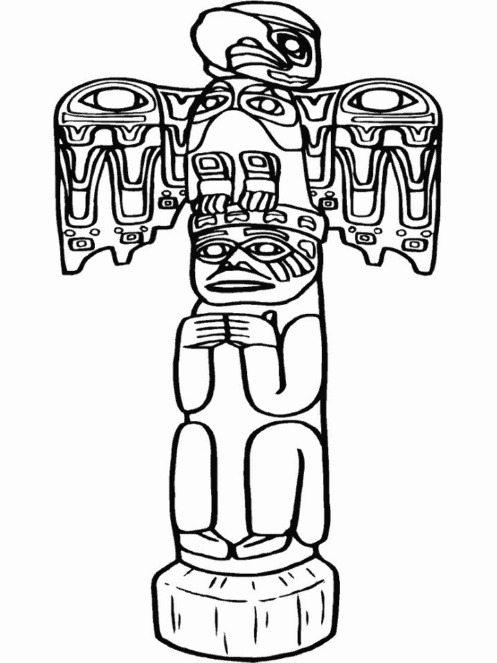 718x957 Coloring Pages Magnificent Totem Pole Coloring Pages Of Totem