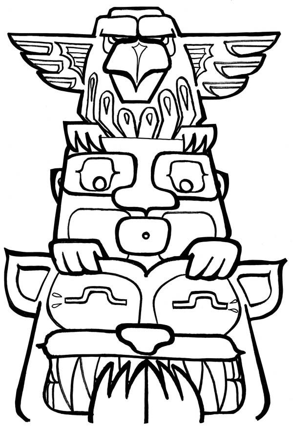 Totem Poles Drawing at GetDrawings | Free download