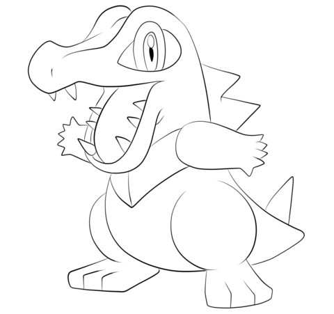 480x451 Totodile Coloring Page Free Printable Coloring Pages