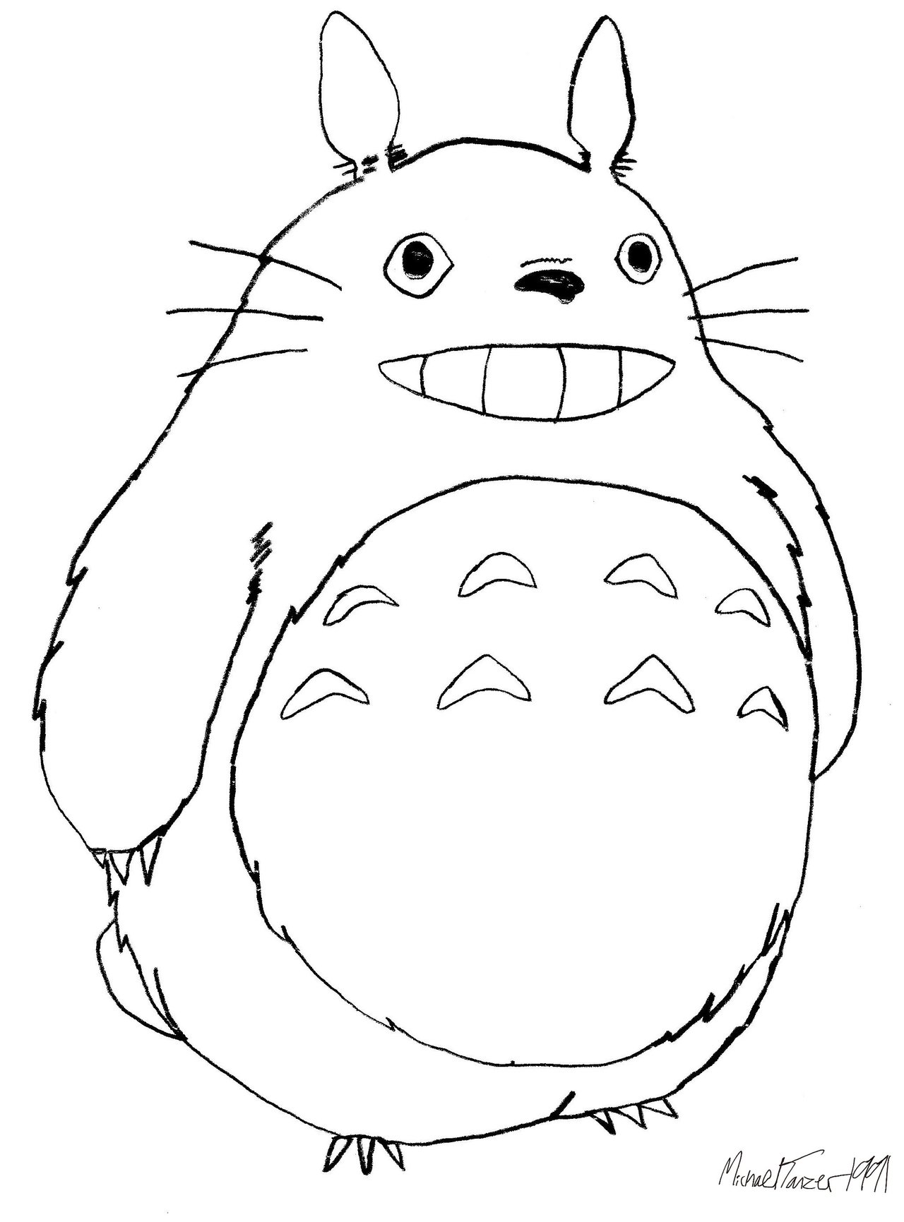 Totoro Drawing at GetDrawings | Free download