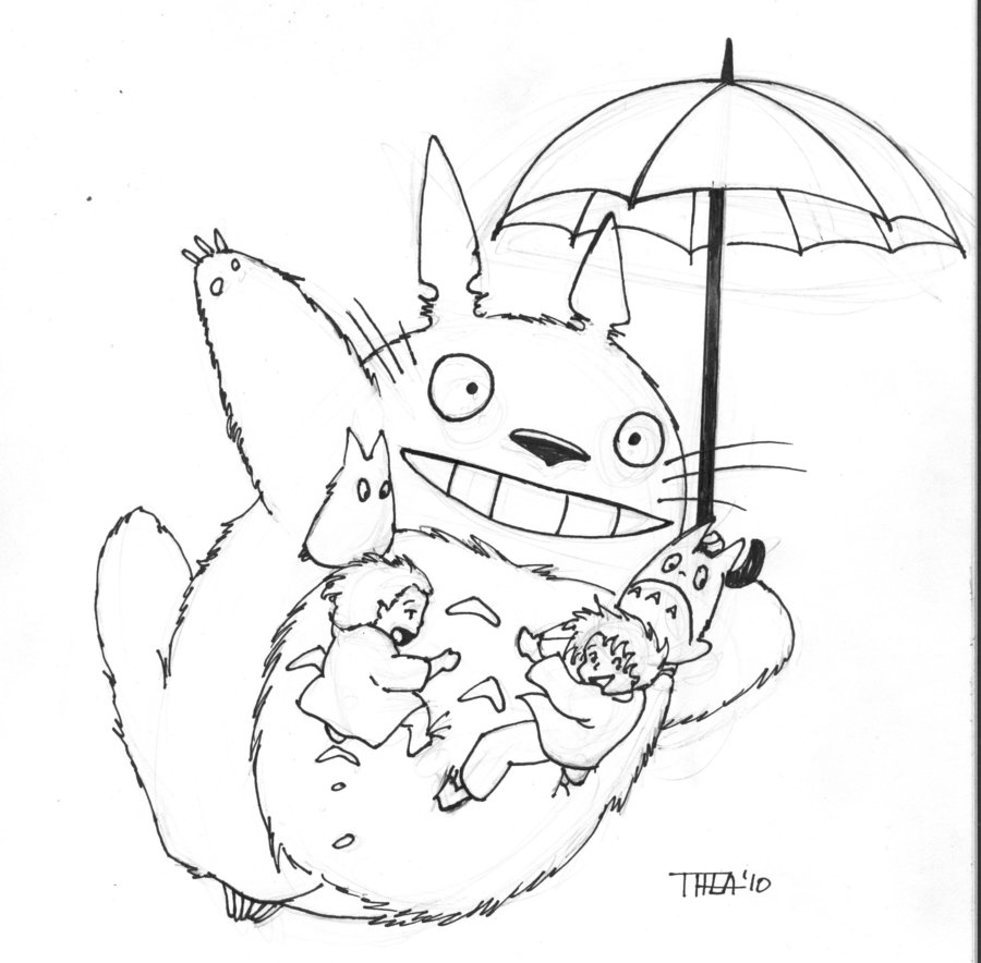 900x884 Totoro By Theamat