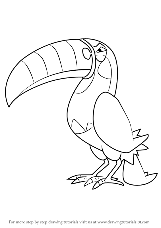 566x800 Step By Step How To Draw Toucannon From Pokemon Sun And Moon