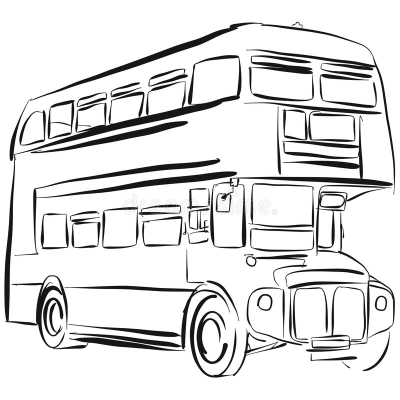 800x800 London Bus Clipart Black And White
