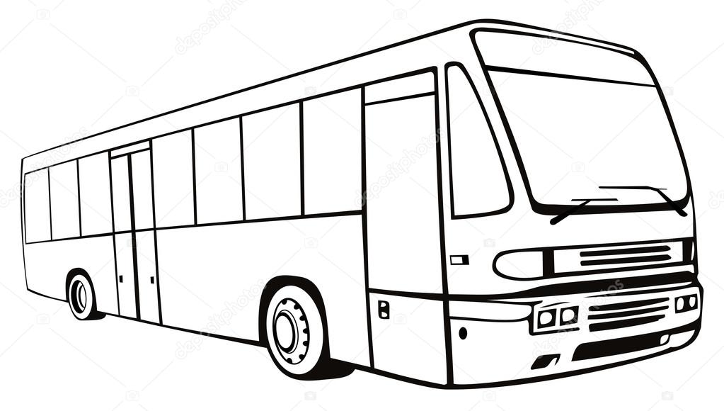 1023x580 Shuttle Coach Bus Retro Stock Vector Patrimonio