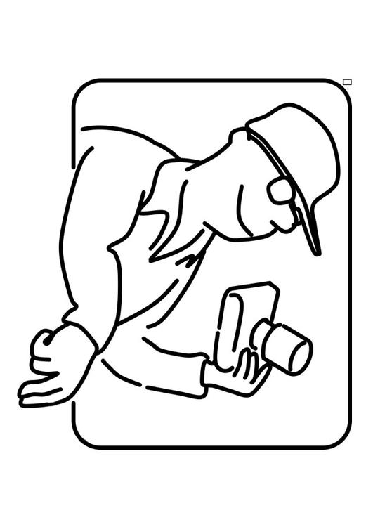 531x750 Coloring Page Tourist