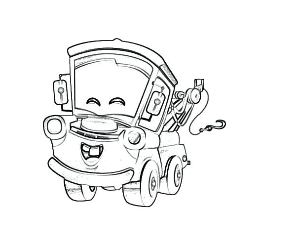 600x500 Tow Mater Coloring Pages From Mater Tall Tales Coloring Page