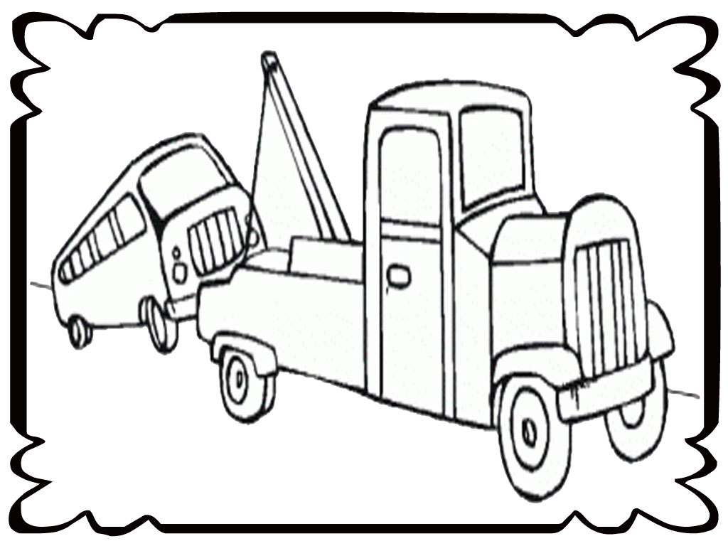 1024x768 Tow Truck Coloring Book Camper Coloring Book