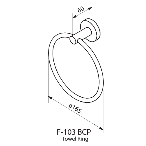 500x500 Barben Fuze Hand Towel Holder Matt Black Bathrooms Are Us