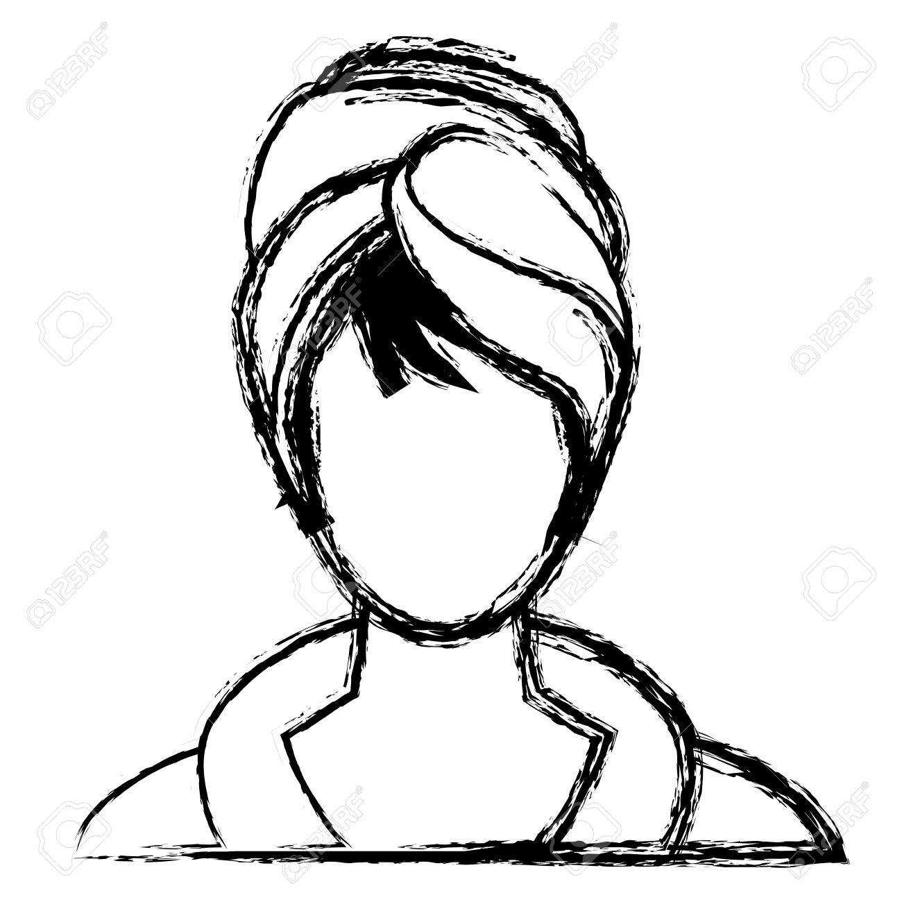 1300x1300 Woman With Towel On Head. Spa Treatment. Vector Illustration