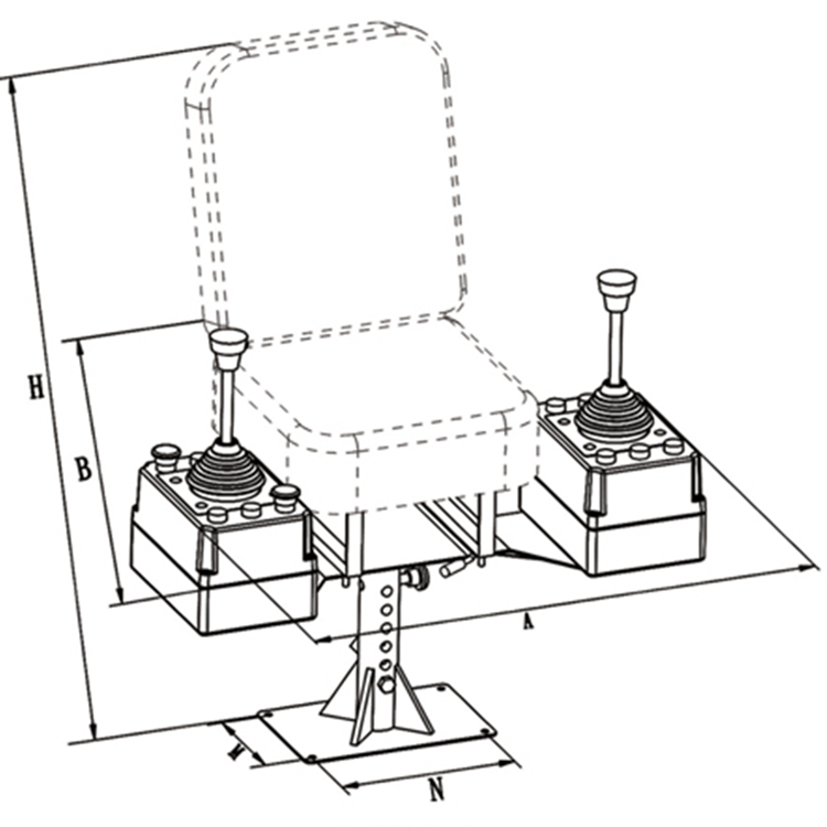 750x750 Tower Crane Operate Chair For Cabin