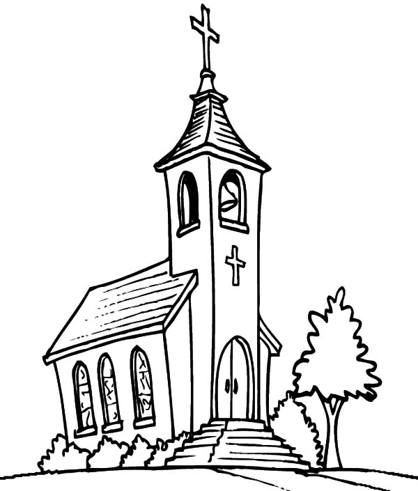600x705 Church Tower With Bell Coloring Pages Best Place To Color