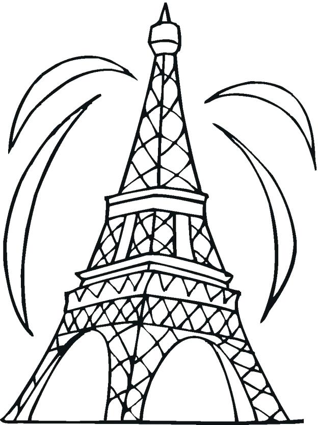 624x833 Eiffel Tower Coloring Pages Printable Tower Coloring Pages