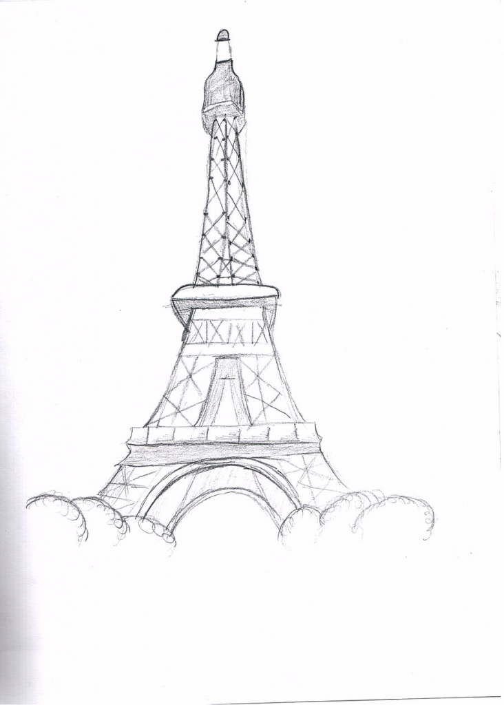 732x1024 Pencil Sketch Of Eiffel Tower The Eiffel Towerbsktballmiaka