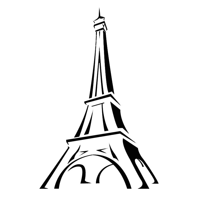 800x800 Promotion Paris Wall Decal Cartoon Eiffel Tower Wall Decor Sticker
