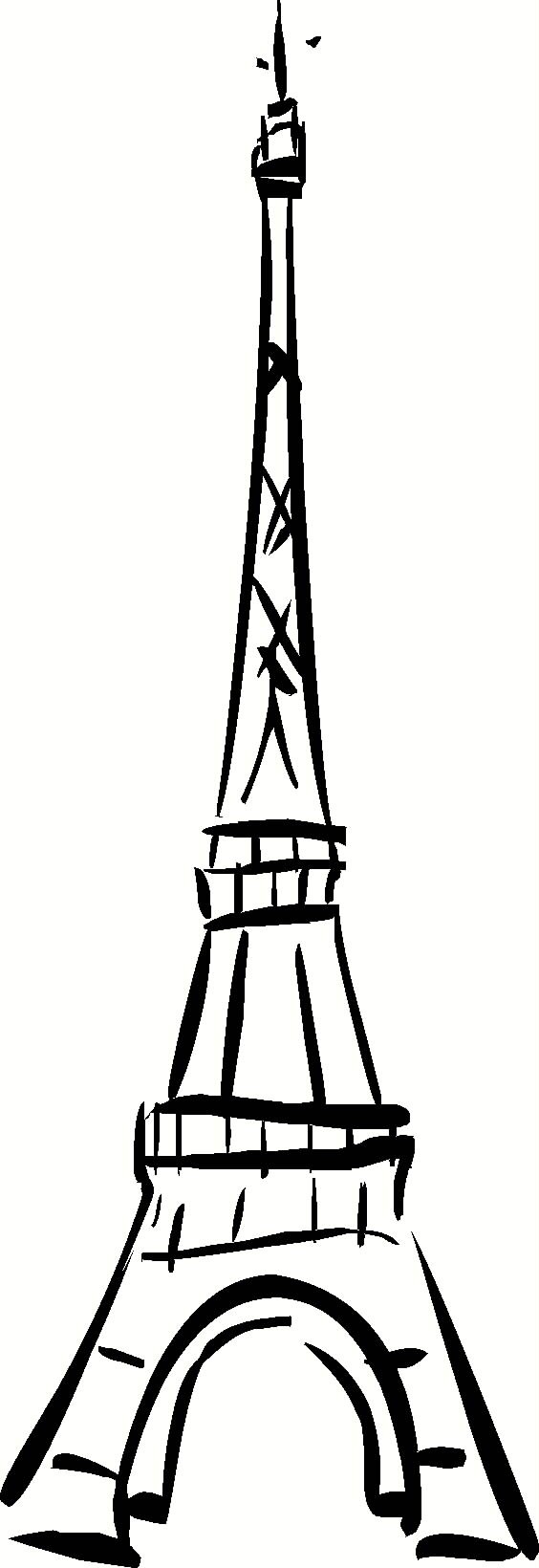 564x1640 Drawn Eiffel Tower Themed