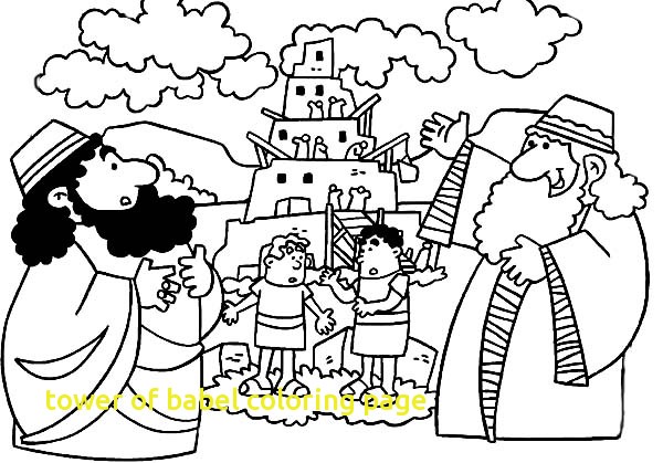 600x419 Perfect Tower Of Babel Coloring Page