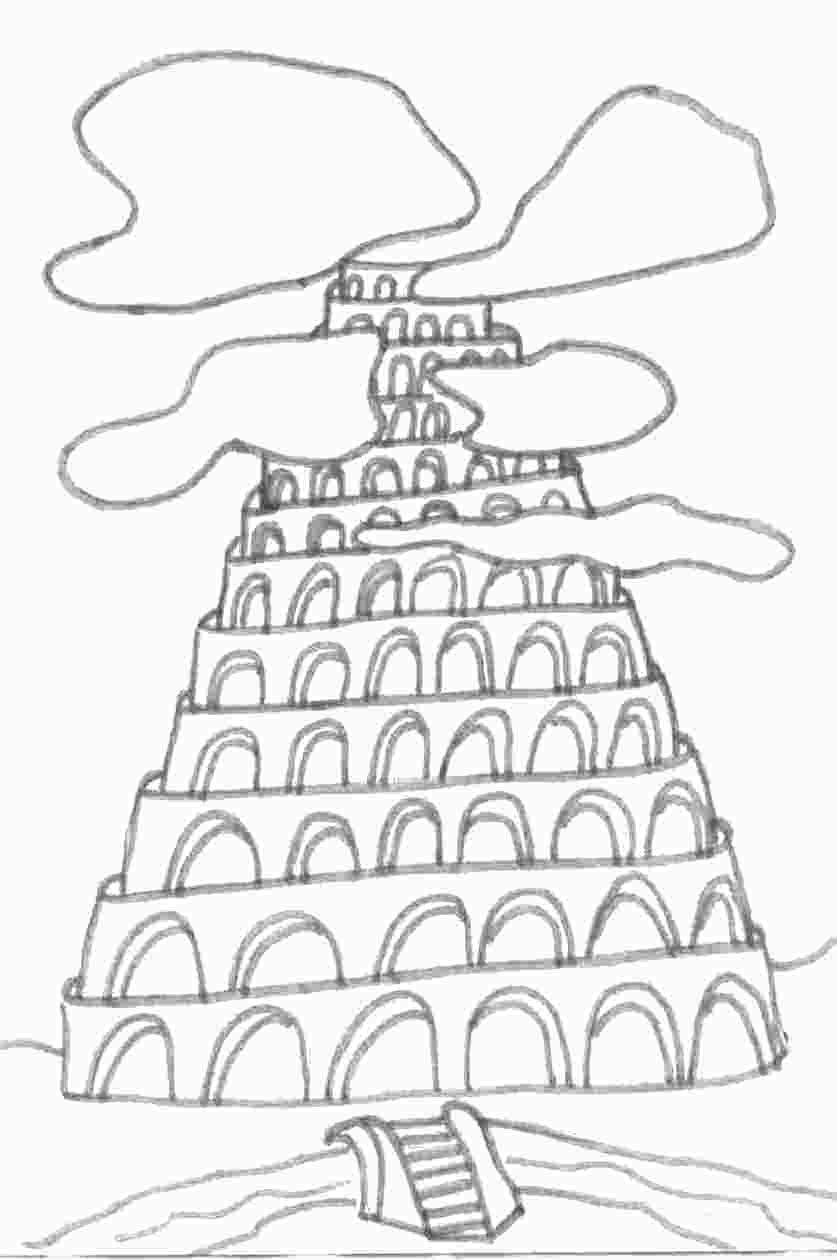 837x1260 Coloring Tower Of Babel Coloring Page