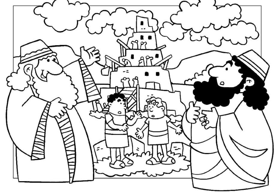 913x638 Elegant Tower Of Babel Coloring Page 47 For Your Download Coloring