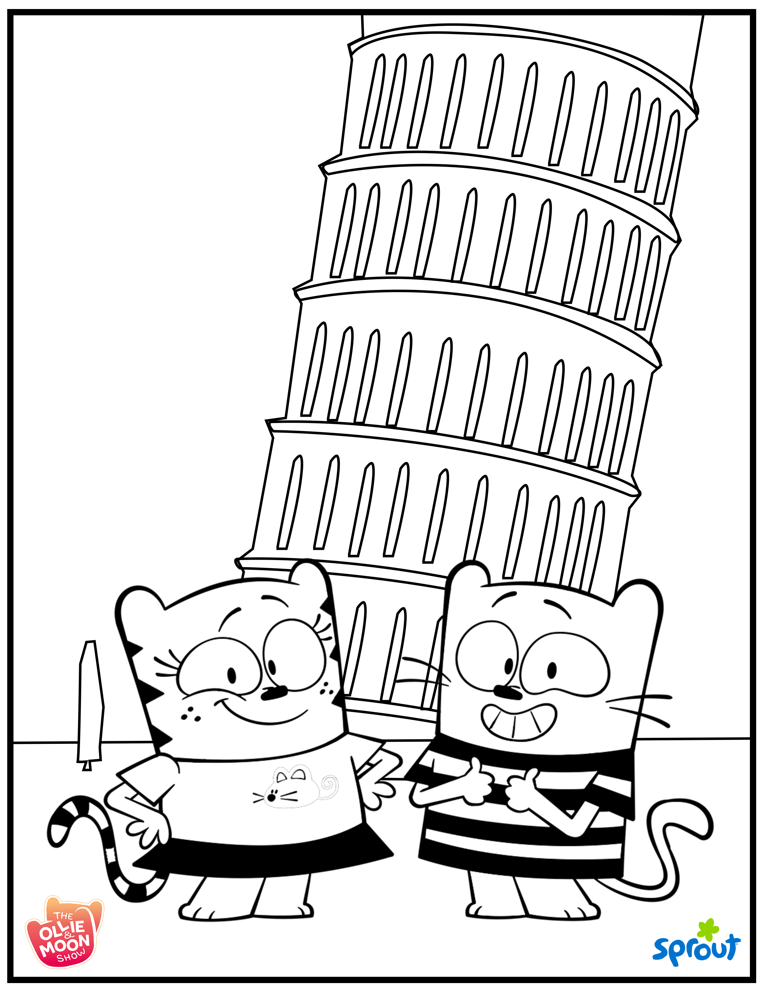 2550x3300 Pisa Coloring Page
