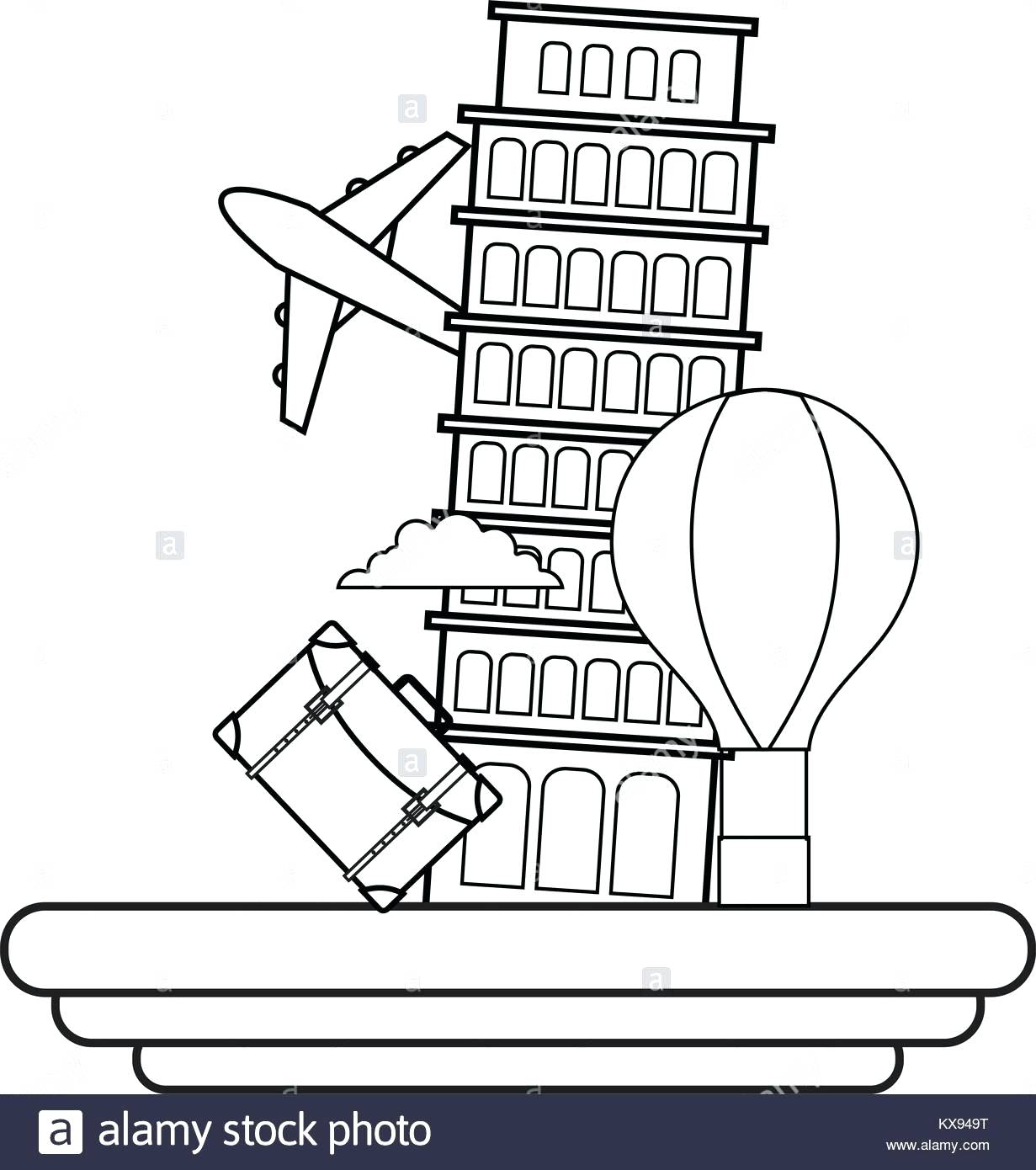 1231x1390 Coloring Leaning Tower Of Pisa Coloring Page