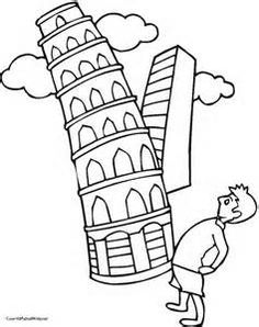 236x298 Leaning Tower Of Pisa Coloring Page Illustrations