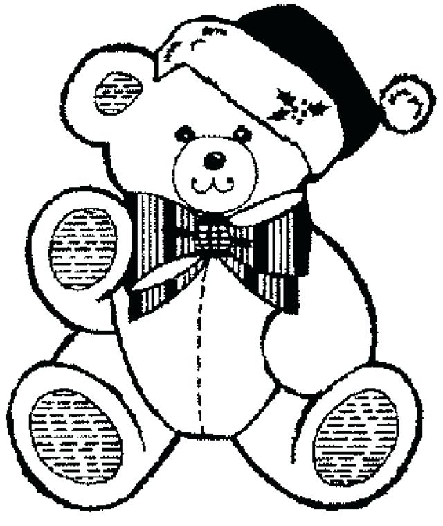 640x759 Teddy Bear Color Page This Coloring Page For Kids Features A Cute