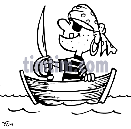 556x548 Free Drawing Of Pirate Rowboat Bw From The Category Boat Amp Sail