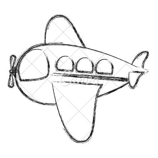 550x550 Toy Airplane Sketch Design