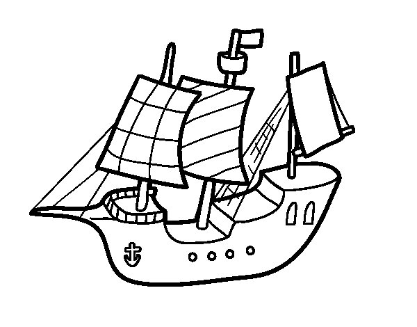 600x470 Toy Boat Coloring Page