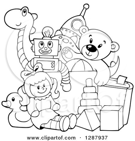 450x470 Royalty Free (Rf) Toy Box Clipart, Illustrations, Vector Graphics