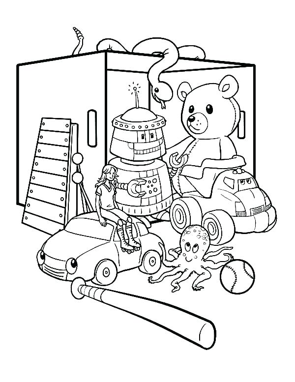 600x777 Toy Coloring Pages Coloring Pages Toys Toy Coloring Pages Box Full