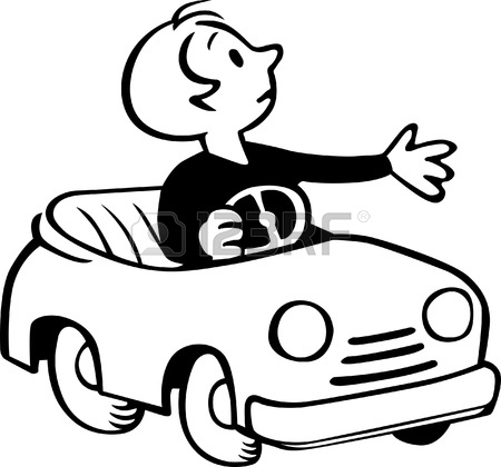 450x420 Boy In A Toy Car Royalty Free Cliparts, Vectors, And Stock