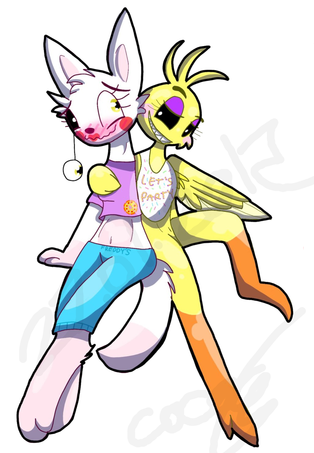 1024x1476 Toy Chica X Toy Foxy By Cordeliale