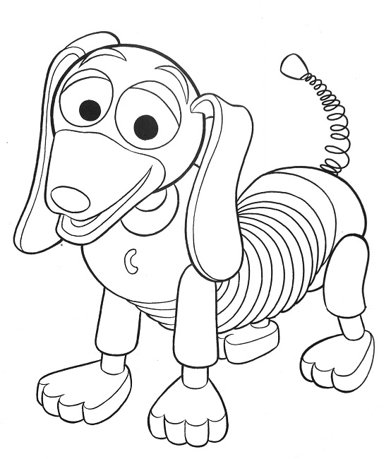 554x650 Slinky Toy Story Coloring Pages Disney Slinky Toy
