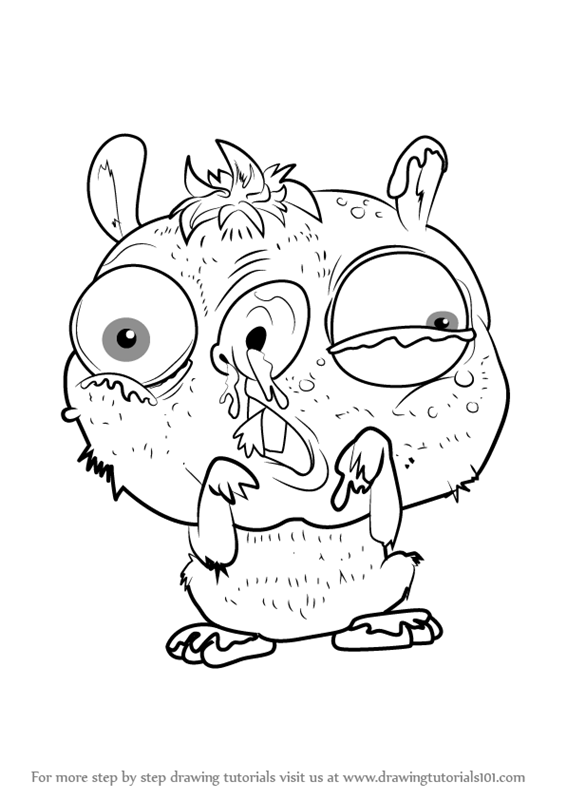 566x800 Learn How To Draw Grotty Guinea Pig From The Ugglys Pet Shop (The