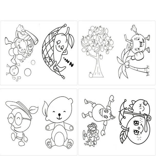 640x640 Online Shop 8pcs Cartoon Kid Diy Finger Painting Craft Set