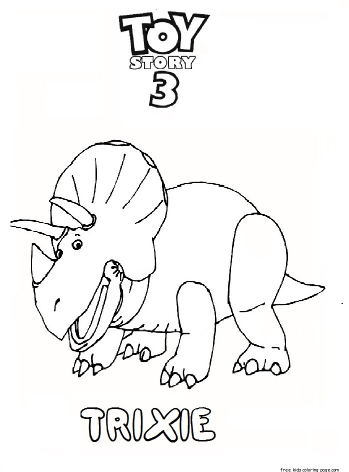 698x943 Printable Toy Story 3 Trixie Coloring Pages For Kidsfree Printable