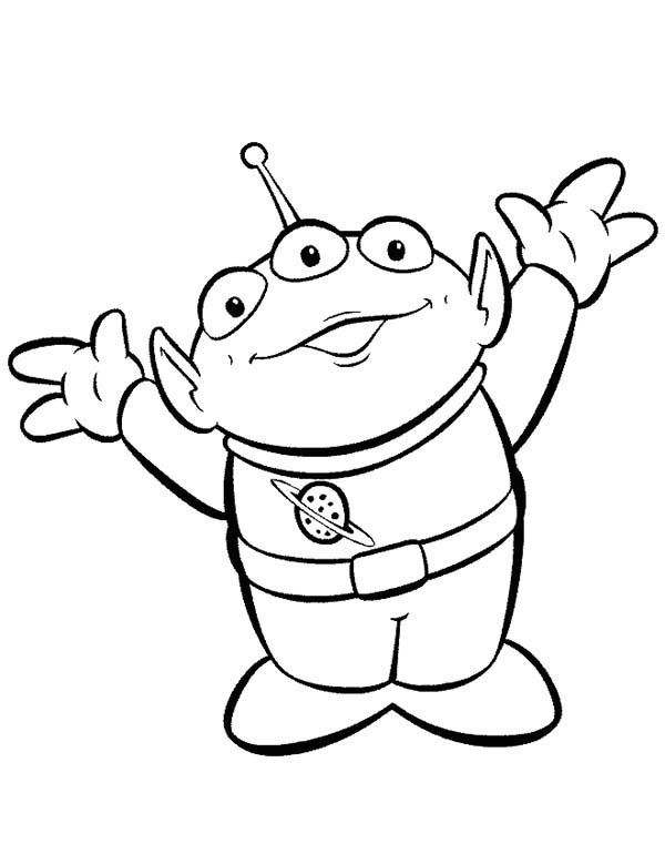 600x770 Alien From Toy Story Coloring Page