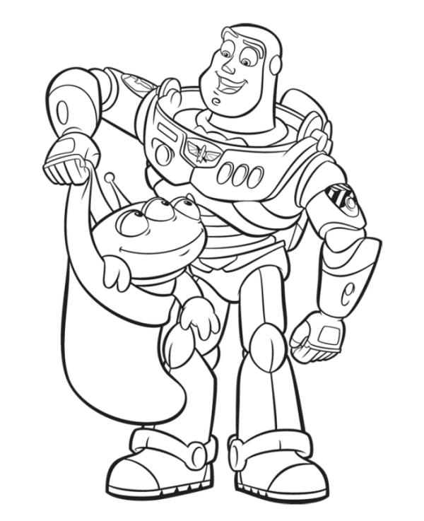 600x737 Buzz Are Drawing Toy Story Coloring Pages