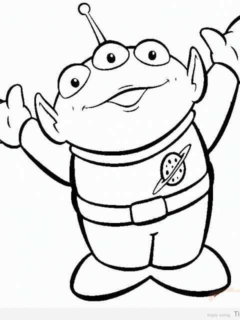 480x640 Toy Story Alien Coloring Page Timykids
