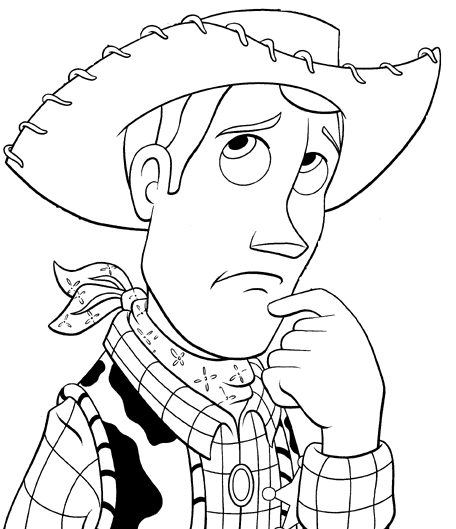 456x529 Sad Woody Toy Story Coloring Pages