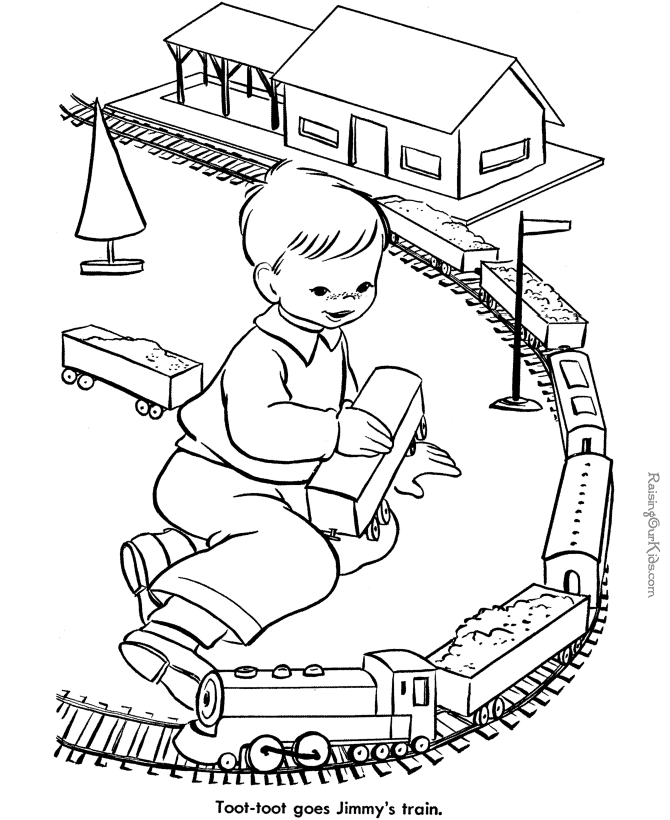 670x820 Toy Train Coloring Page 013
