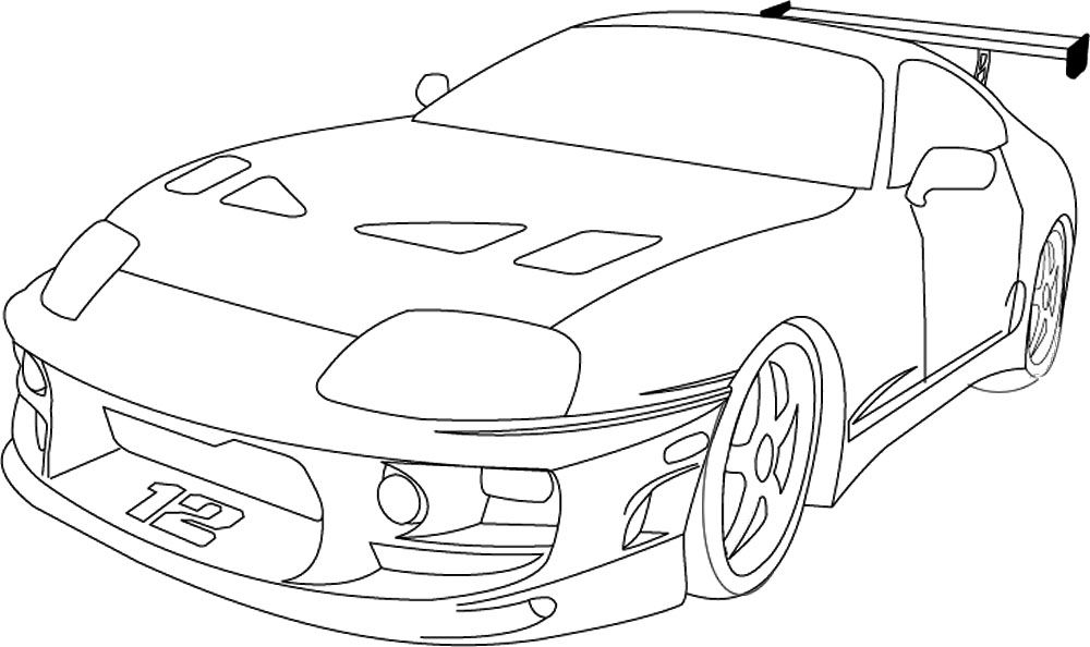 Toyota Supra Drawing