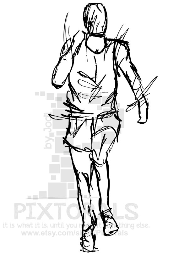 570x827 Track Amp Field Runner! Sketchy, Eps File, Vector And Jpeg, Png