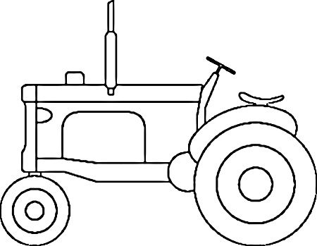 450x349 Simple Tractor Coloring Page