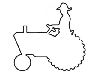 300x249 Riding A John Deer Tractor Outline Free Craft Patterns