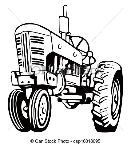 426x470 Tractor Black And White Clipart